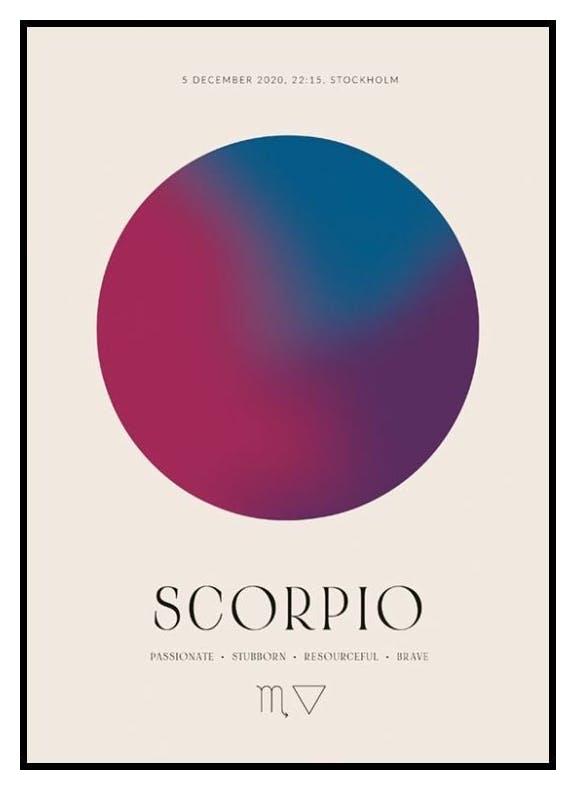 Aura Energy Scorpio Personal Plakat (50x70 cm) - Poster Store