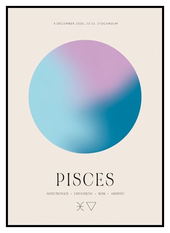 Aura Energy Pisces Personal Affiche (50x70 cm) - Poster Store