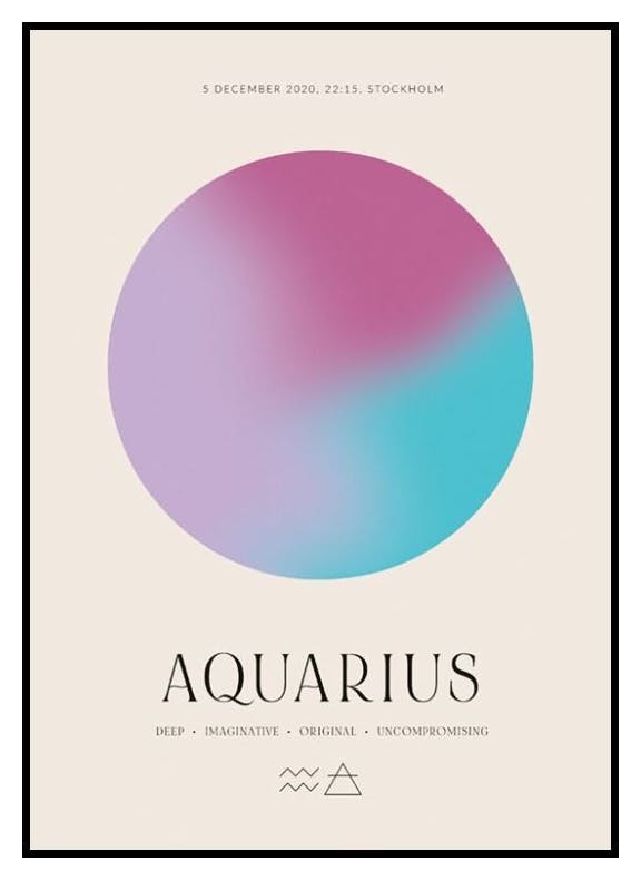 Aura Energy Aquarius Personal Poster (50x70 cm) - Poster Store