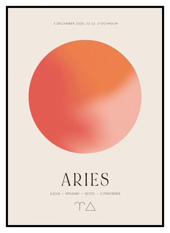 Aura Energy Aries Personal Plakat (50x70 cm) - Poster Store