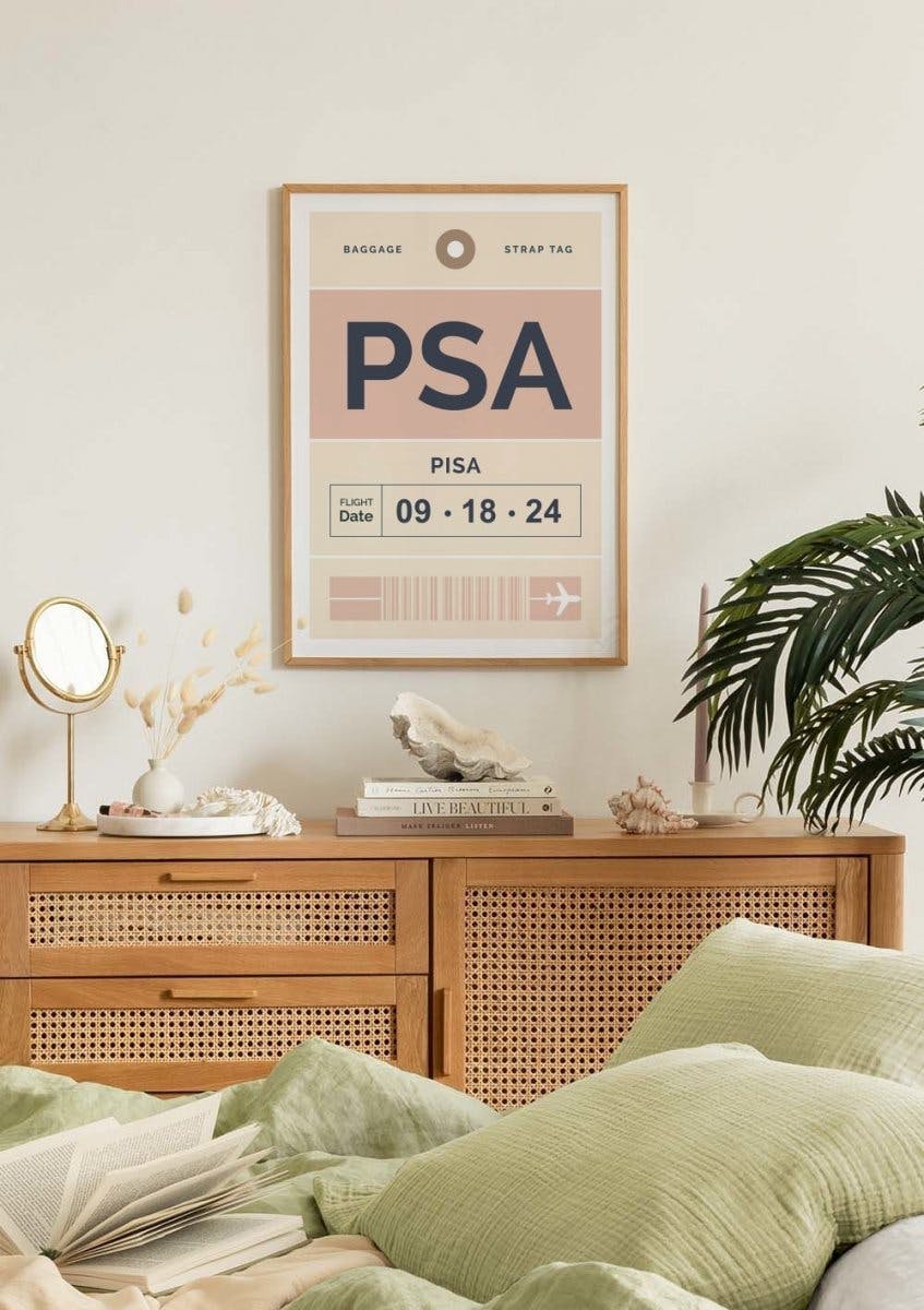 Baggage Tag No1 Pink Personal Poster (50x70 cm) - Poster Store