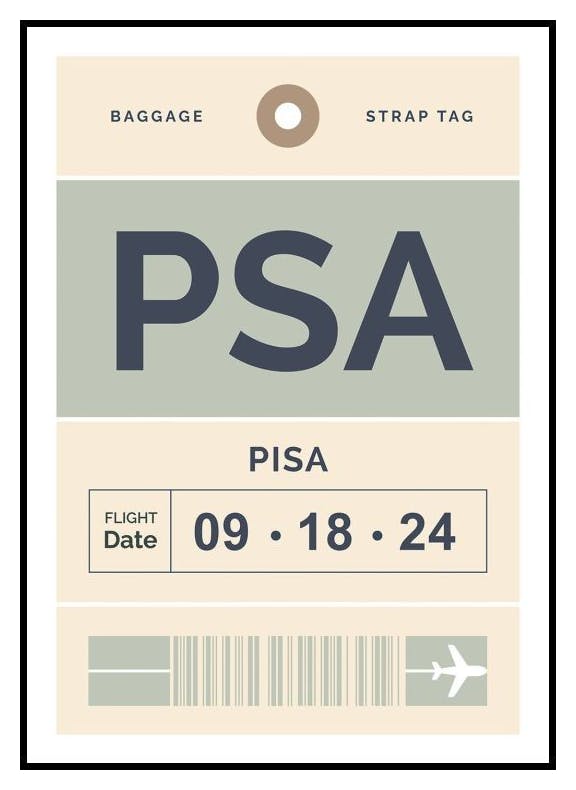 Baggage Tag No1 Green Personal Poster (50x70 cm) - Poster Store