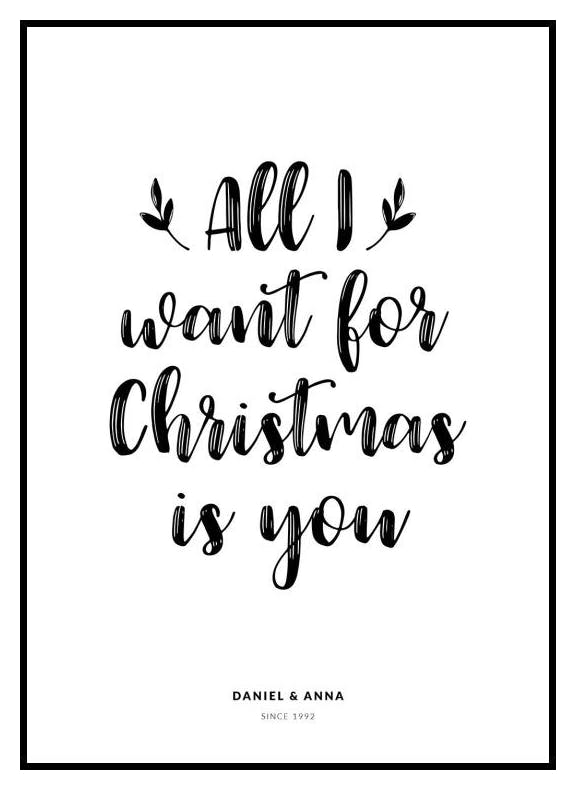 All I Want Personal Poster (50x70 cm) - Poster Store