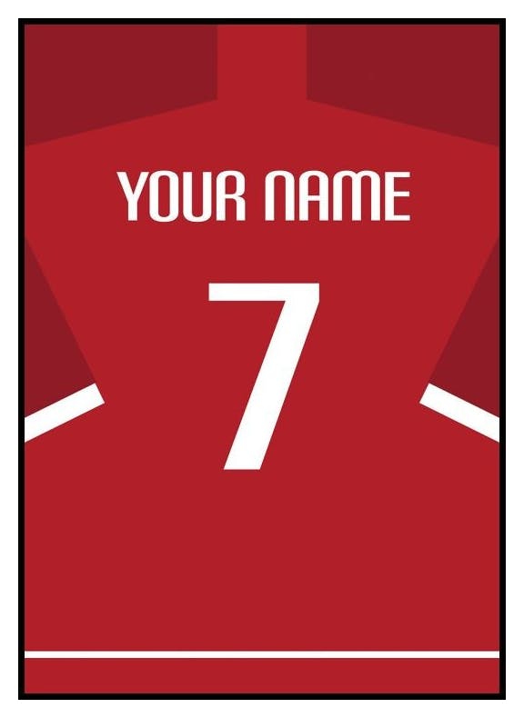 Maglia da Calcio No1 Poster Personalizzato (30x40 cm) - Poster Store