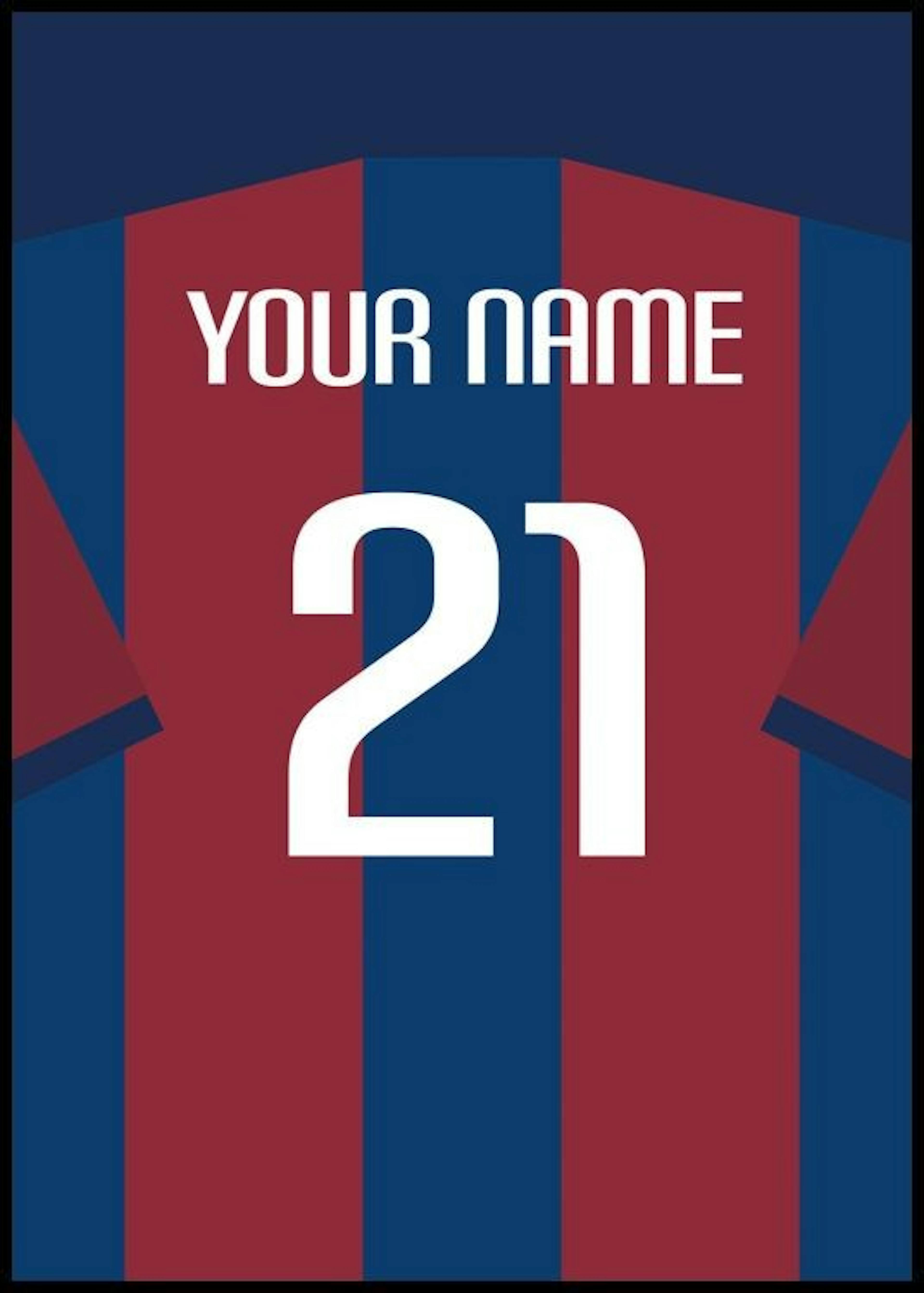 Maglietta da Calcio N°5 Poster Personalizzato 0