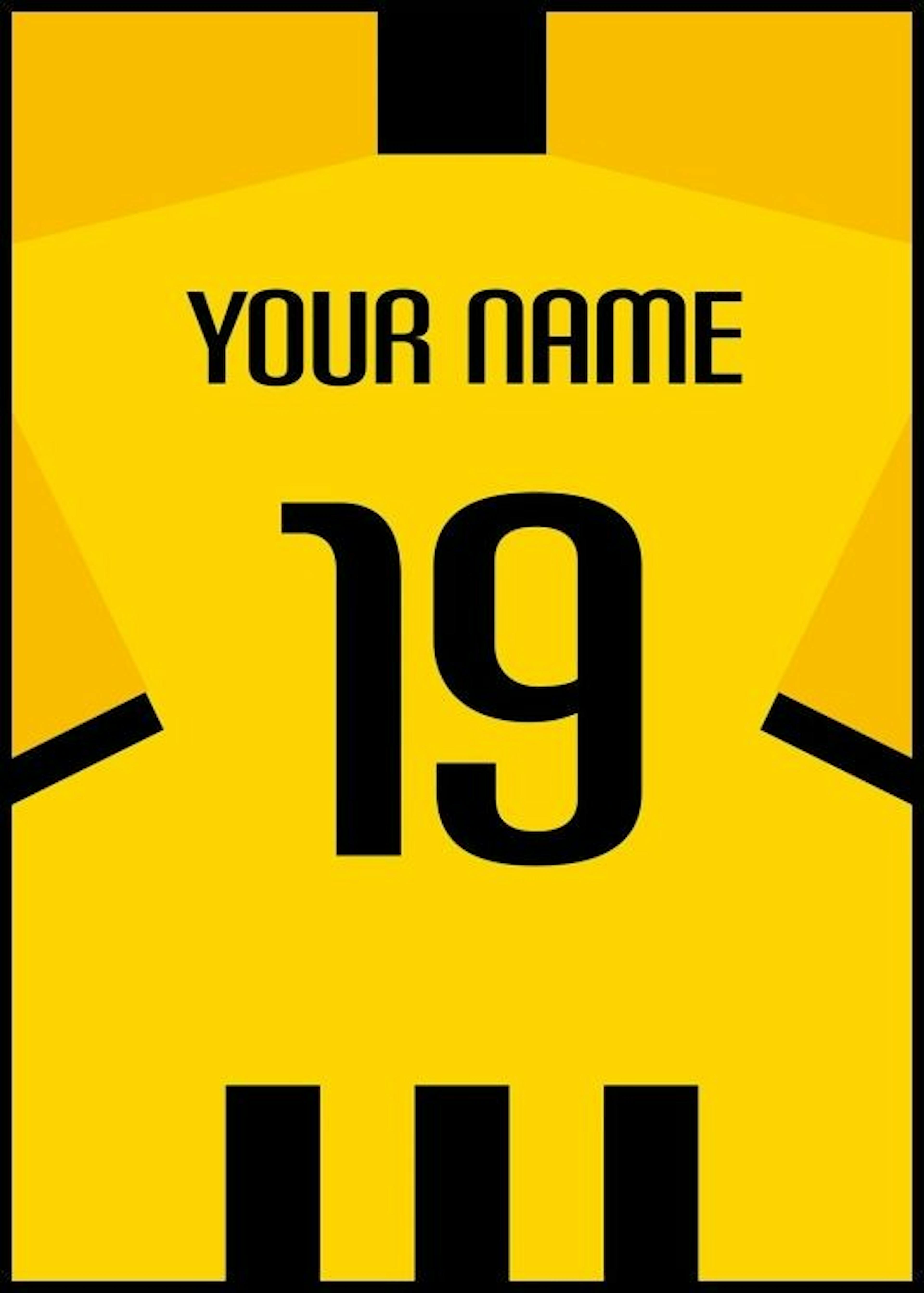 Fußballtrikot No7 Personalisiertes Poster 0