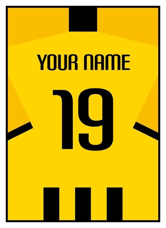Fotbollströja Nr7 Personlig Poster (30x40 cm) - Poster Store