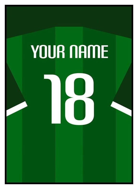 Jalkapallopaita Nro11 Juliste (30x40 cm) - Poster Store