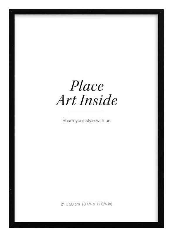 Fotokader zwart metaal 21x30 cm (A4) (21x30 cm) - Poster Store
