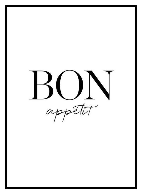 Plakat Bon Appétit (13x18 cm) - Poster Store