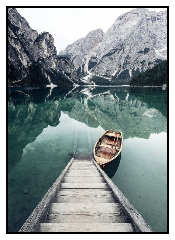 Boat in the lake Poster (40x50 cm) - Poster Store
