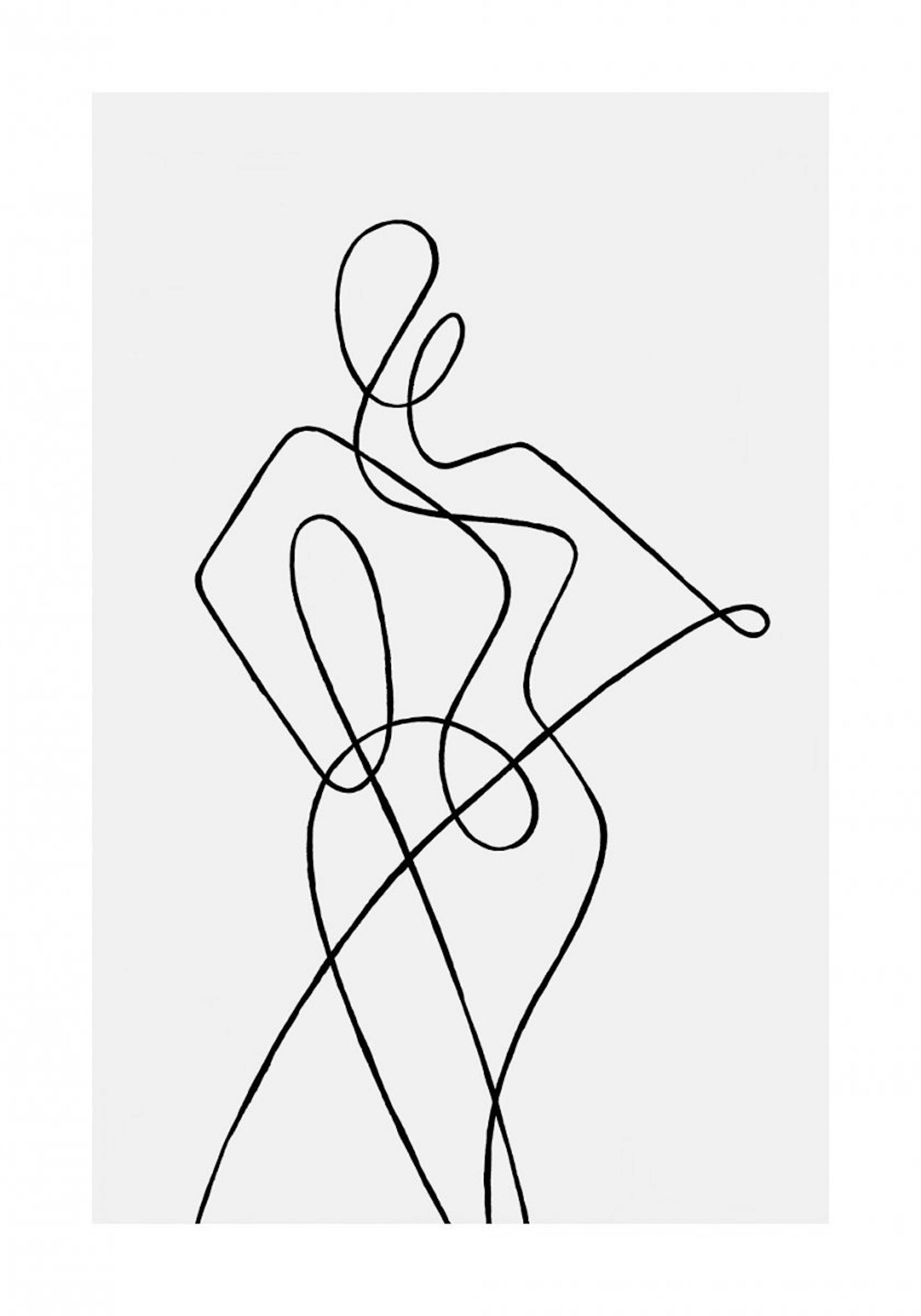 Line Art Figure No2 Poster 0