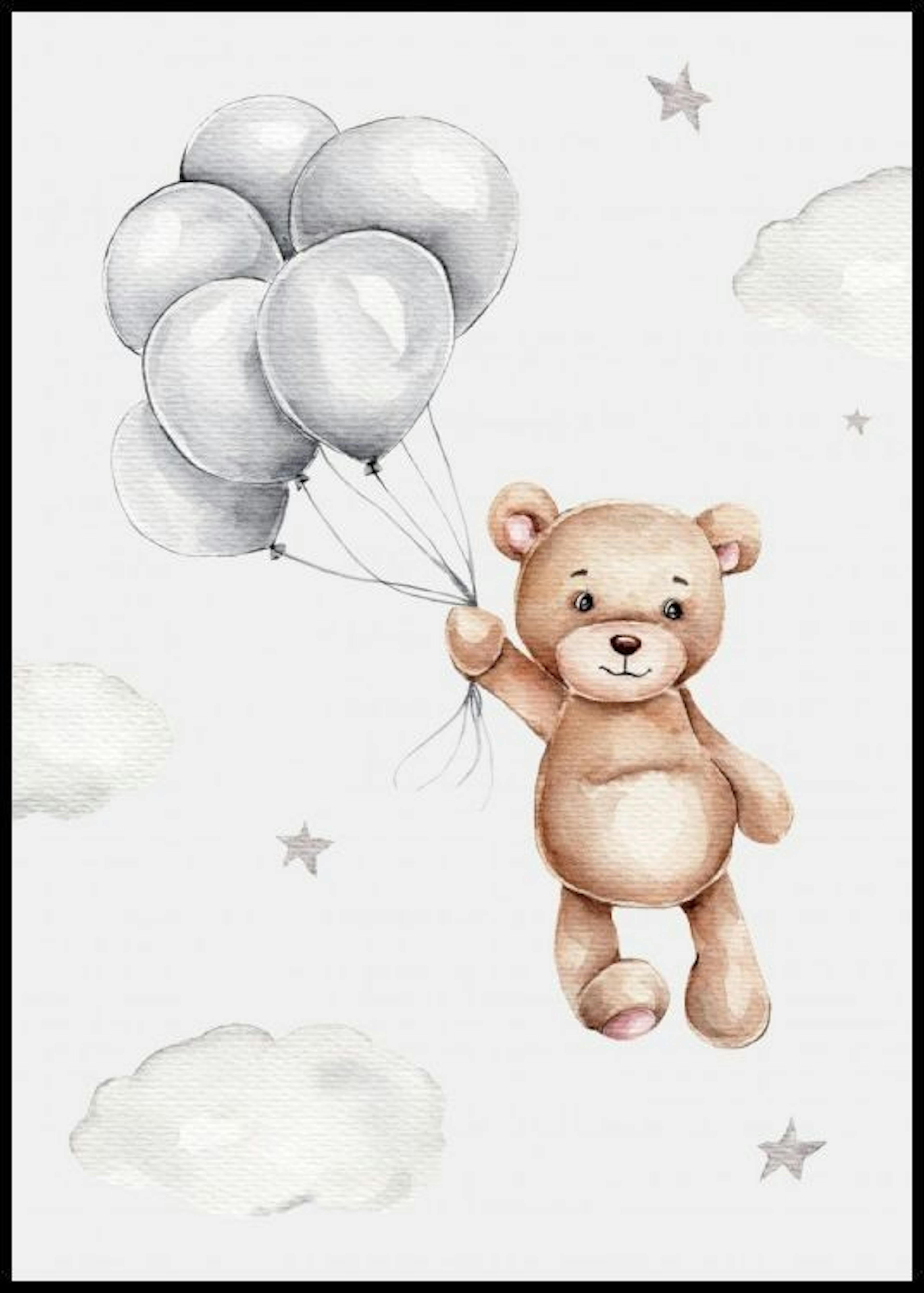 Teddybjørn med Ballonger Poster 0