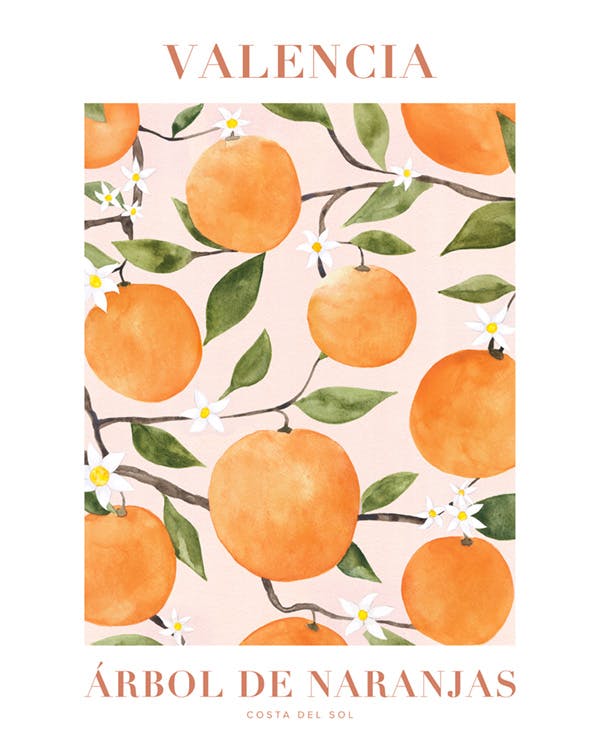 Valencia Appelsin Plakat 0