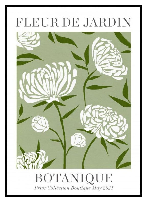 Fleur de Jardin Botanique Poster (40x50 cm) - Poster Store