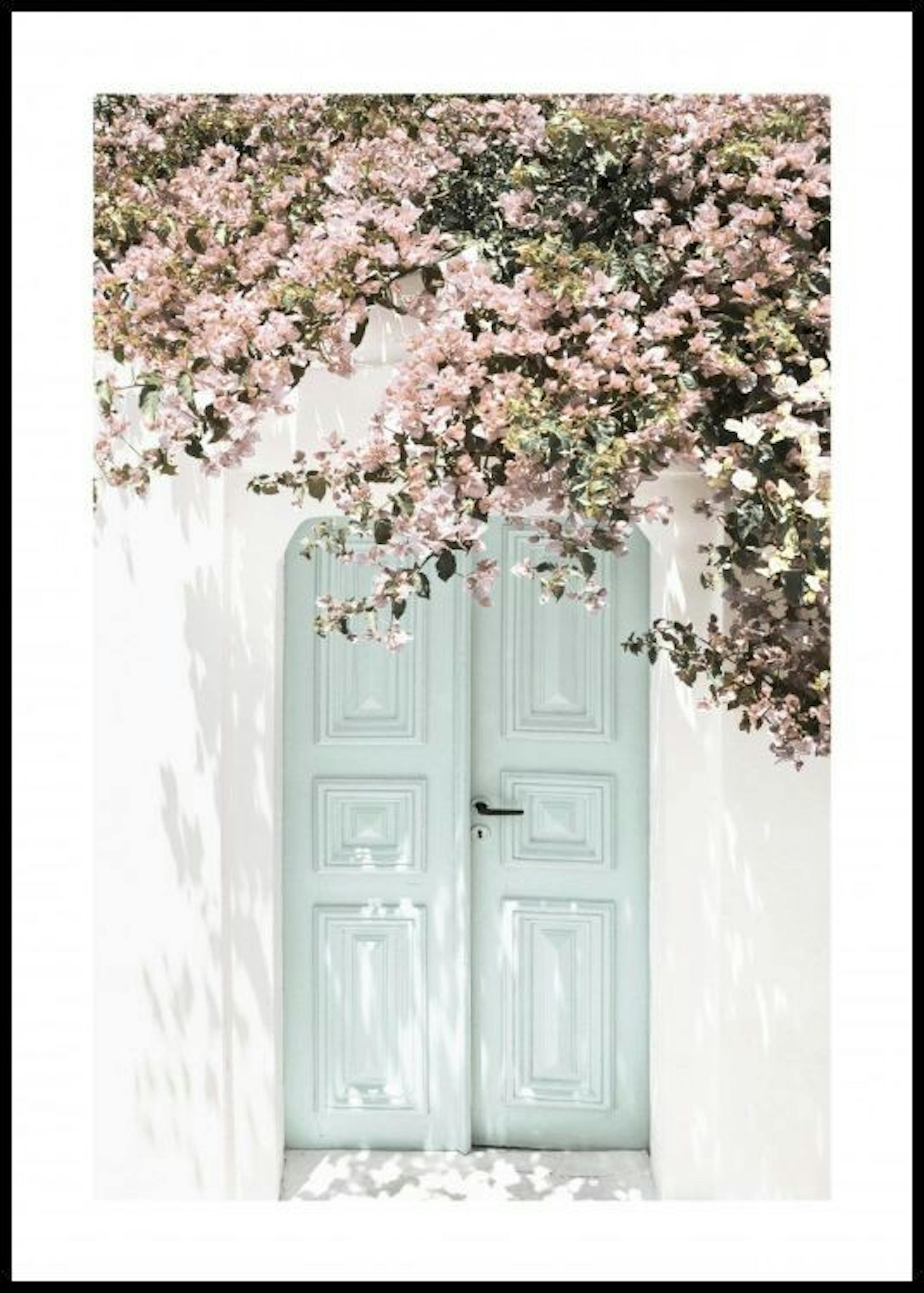꽃 넝쿨 밑 에메랄드 문 포스터 0