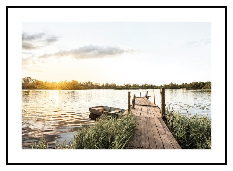 Solnedgång vid Liten Sjö Poster (50x70 cm) - Poster Store
