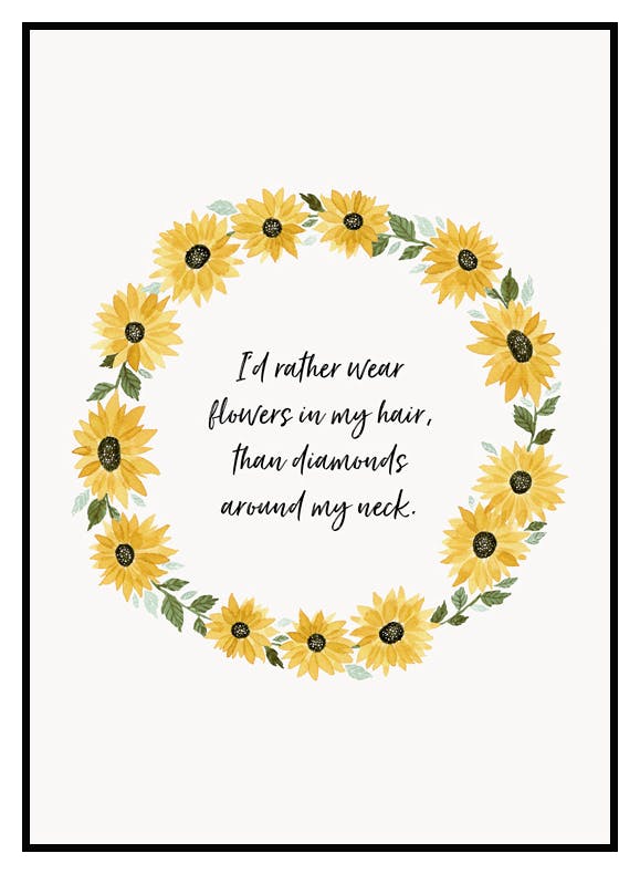 Fleurs dans mes Cheveux Poster (21x30 cm) - Poster Store