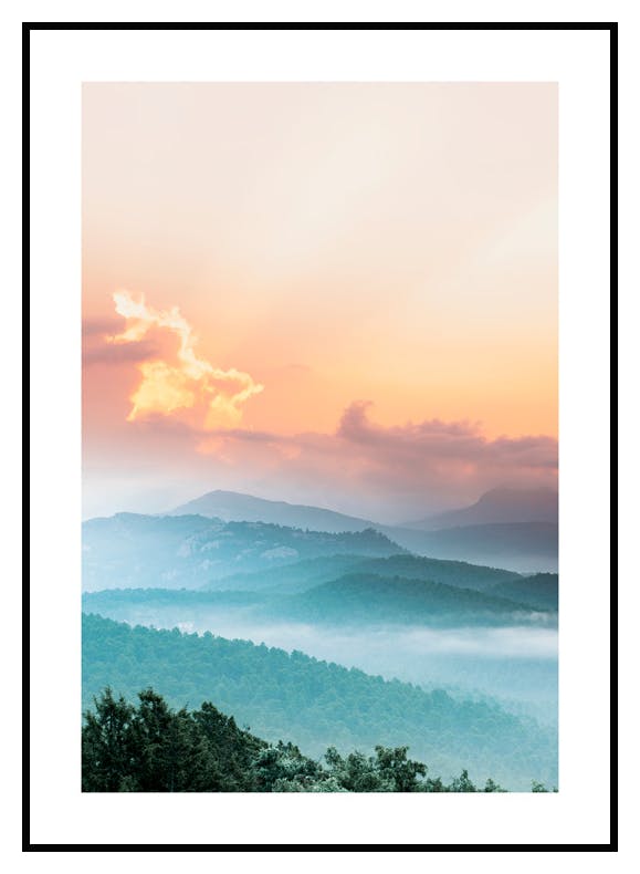 Plakat Sylwetka Wzgórz (21x30 cm) - Poster Store