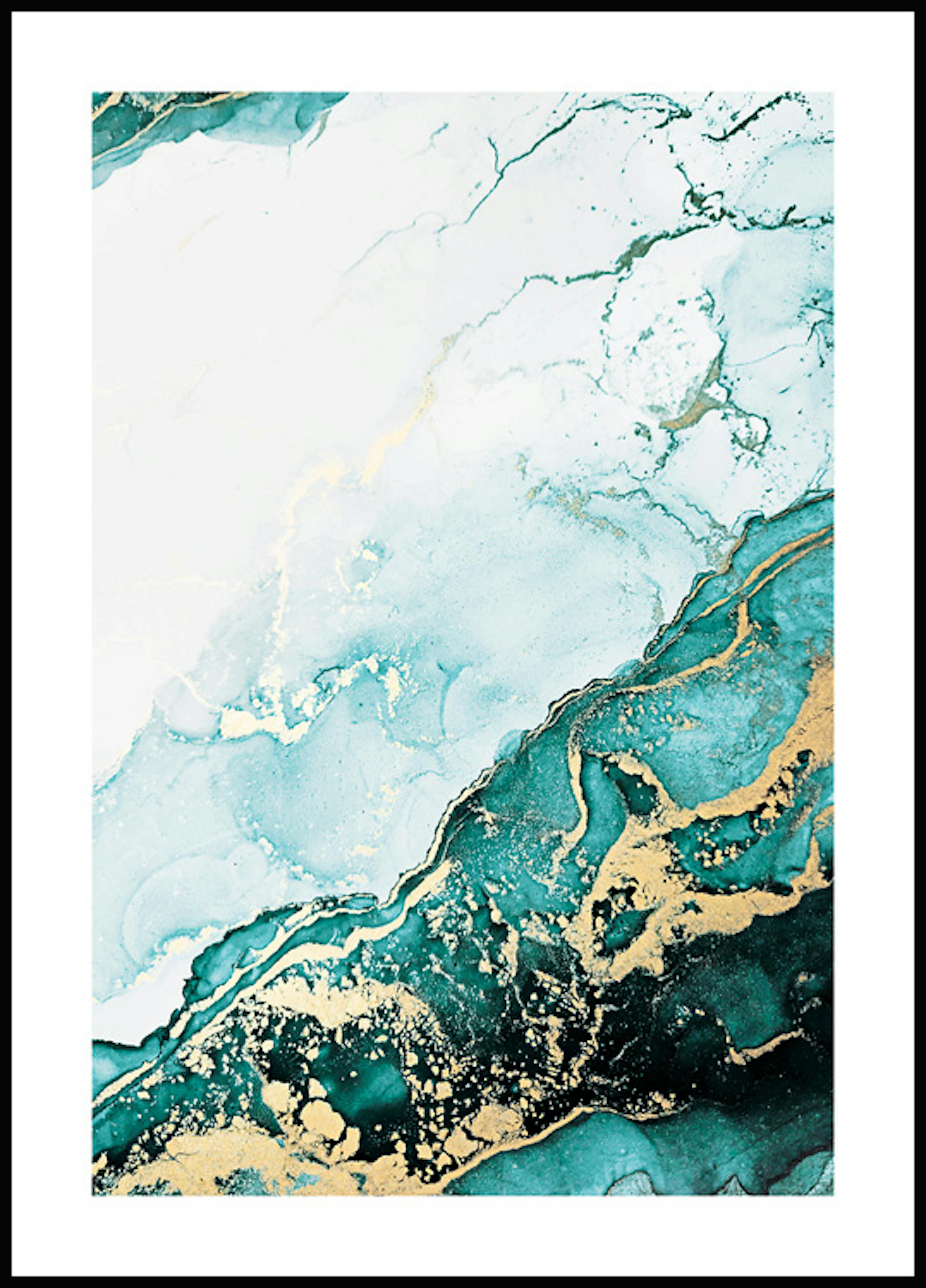 Turquoise Gold No1 Poster thumbnail