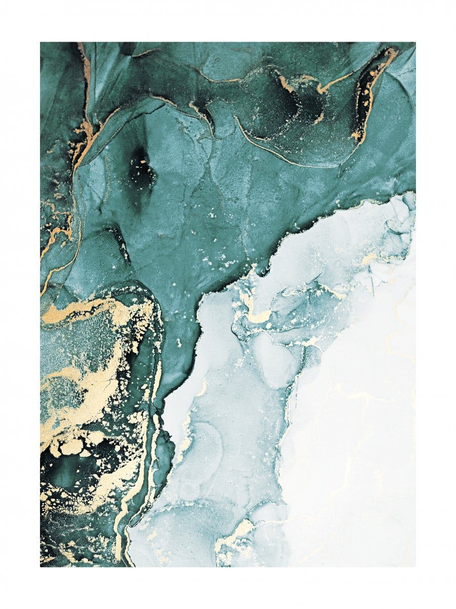 Turquoise Goud Nr2 Poster 0