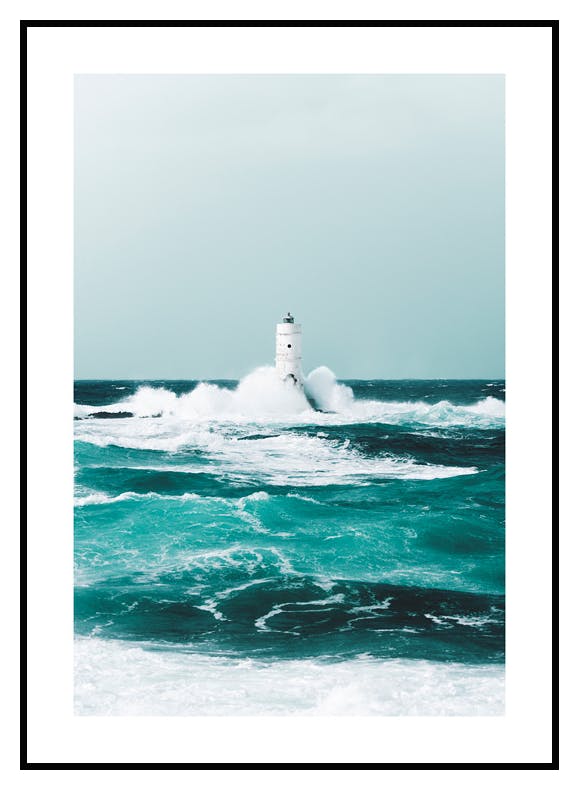 Oceaan Vuurtoren Poster (21x30 cm) - Poster Store