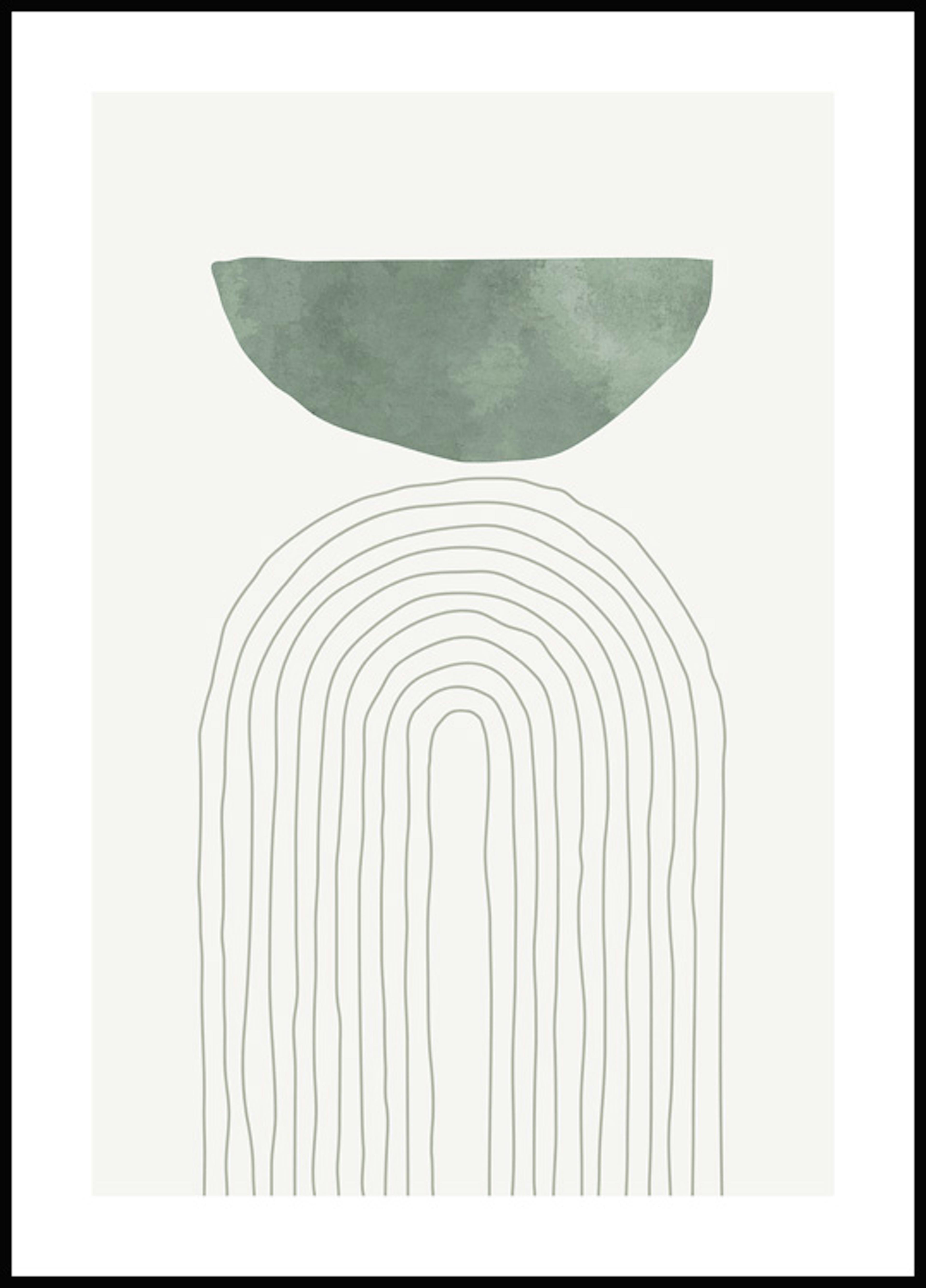 緑のアーチのイラストNo1ポスター 0