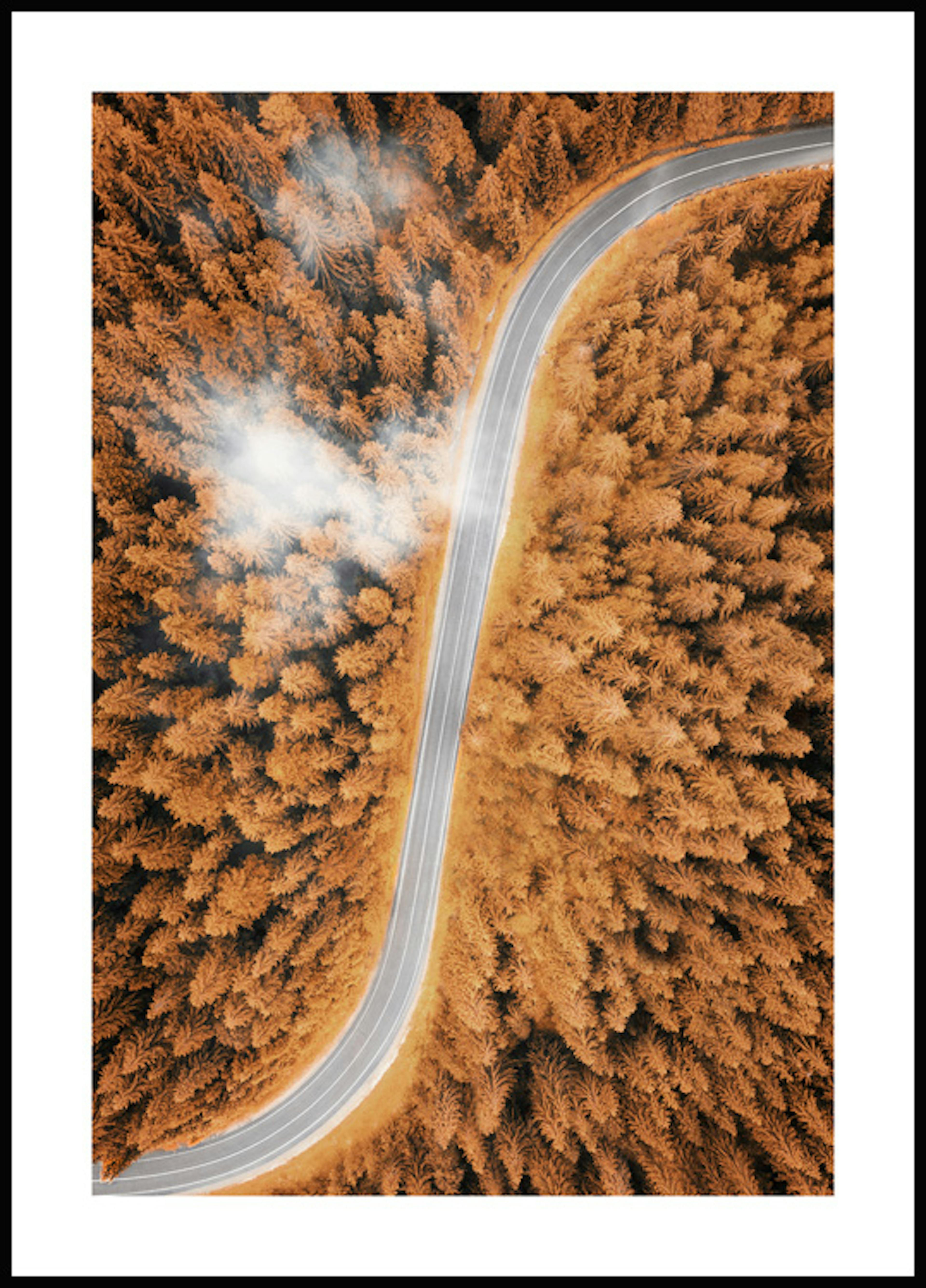 가을 고속도로 상공 포스터 0