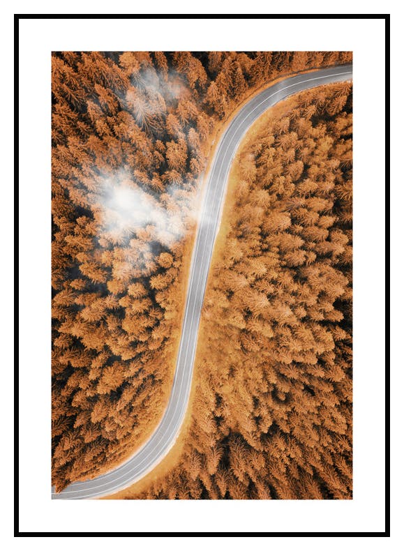 Høst Luftfoto Poster (21x30 cm) - Poster Store