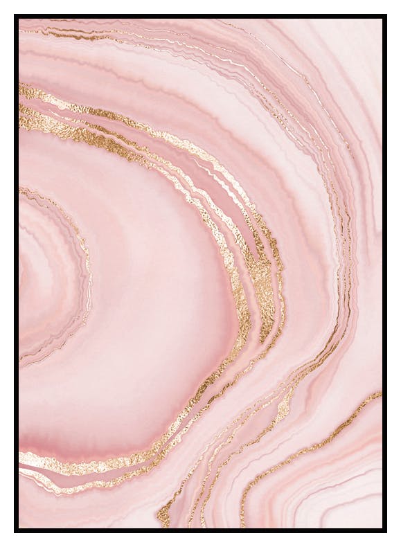 Golden Pink No2 Poster (21x30 cm) - Poster Store