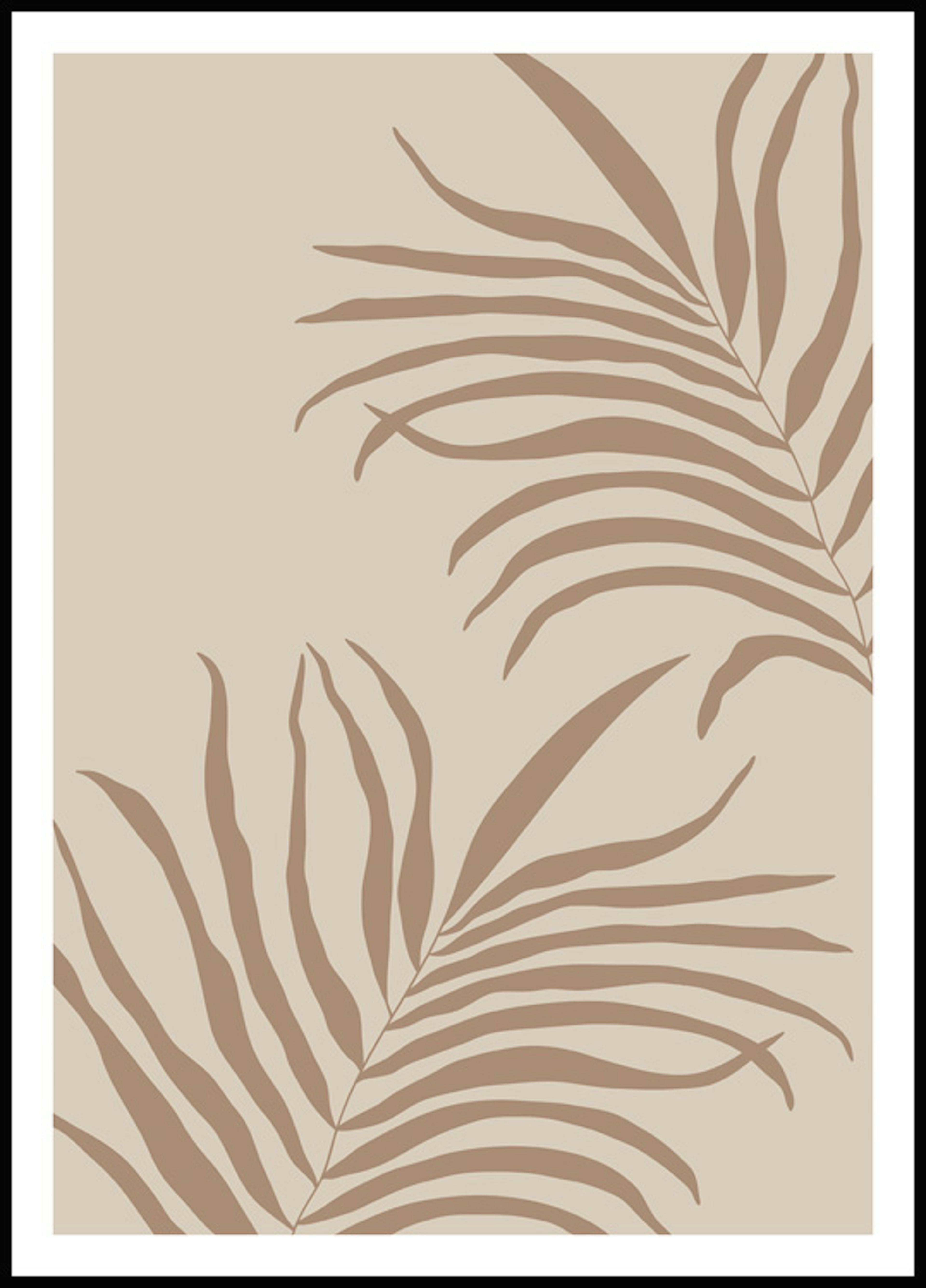 Beige Leaves No1 Poster 0