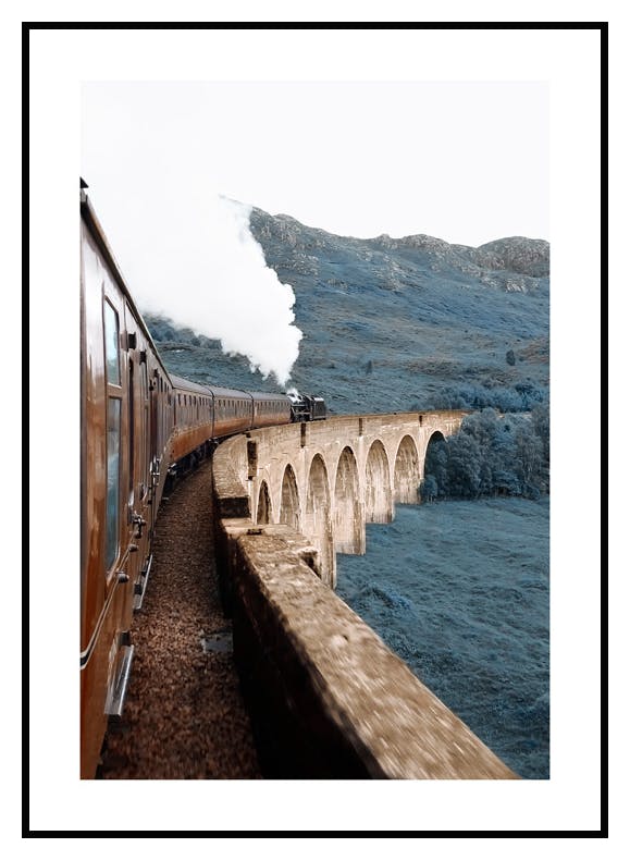 Tåg på Bro Poster (50x70 cm) - Poster Store