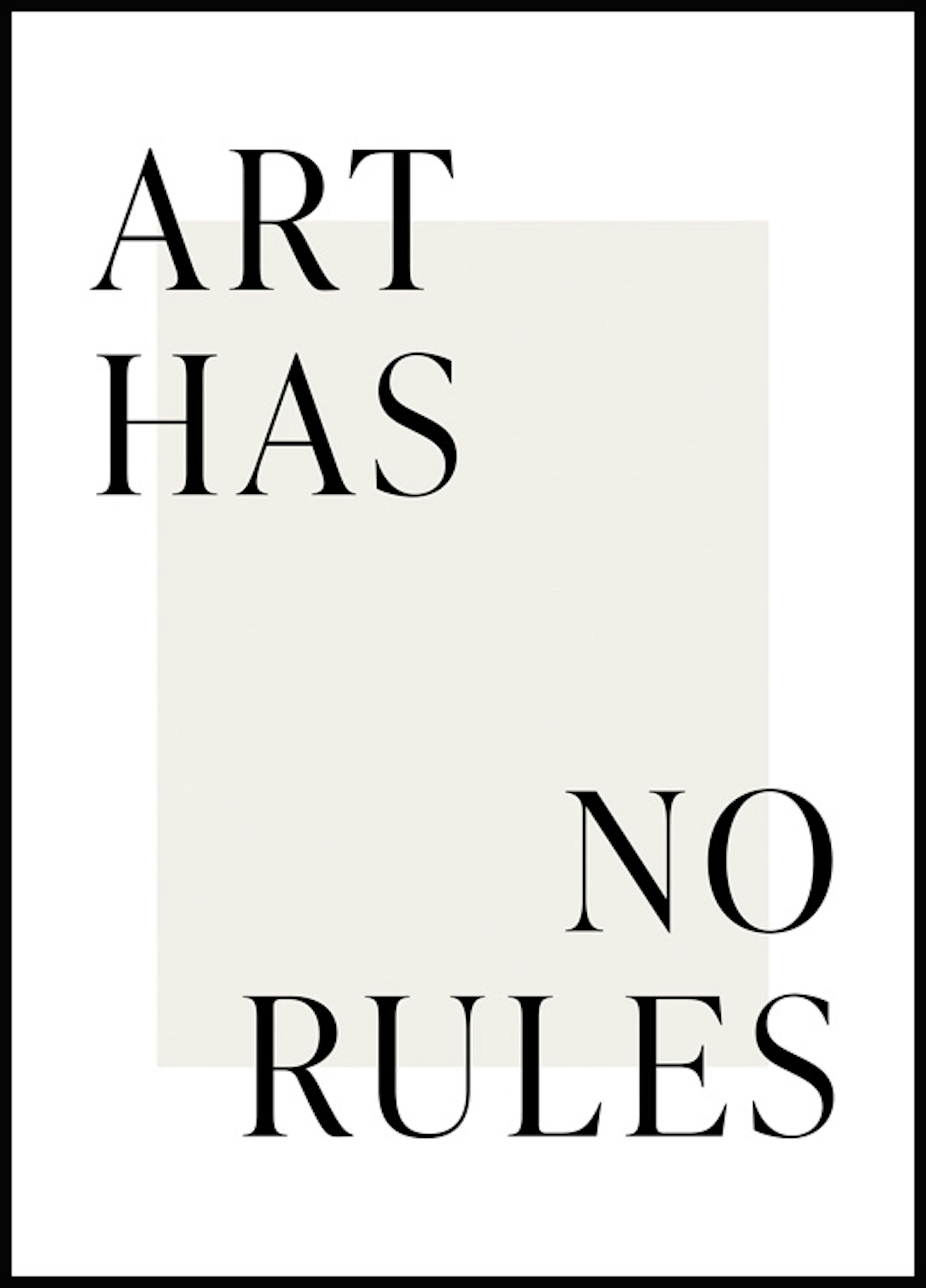 Art Has No Rules Plakat 0