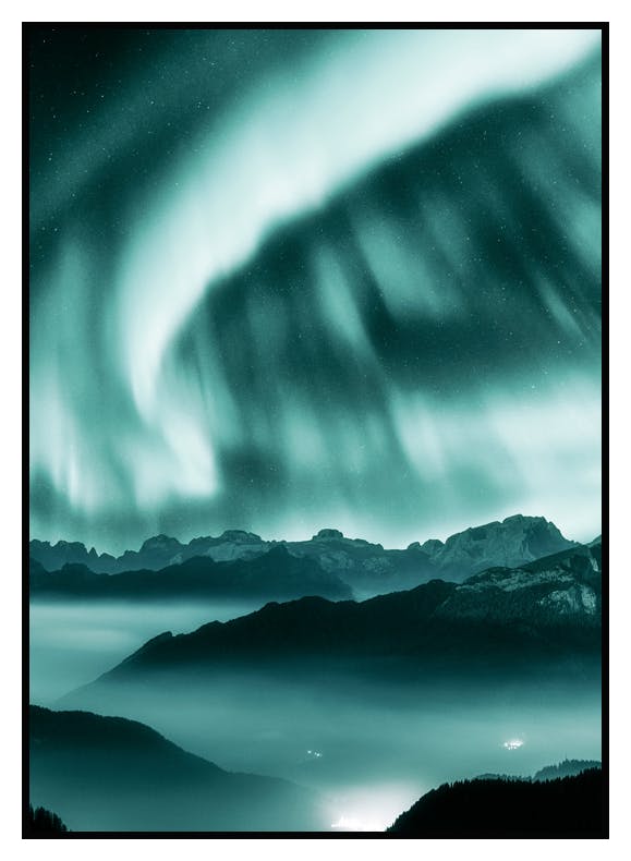 Superbes Aurores Boréales Poster (30x40 cm) - Poster Store