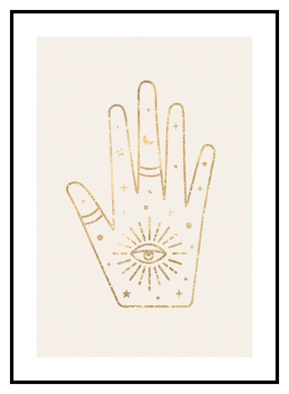 Plakat Złota Ręka (30x40 cm) - Poster Store