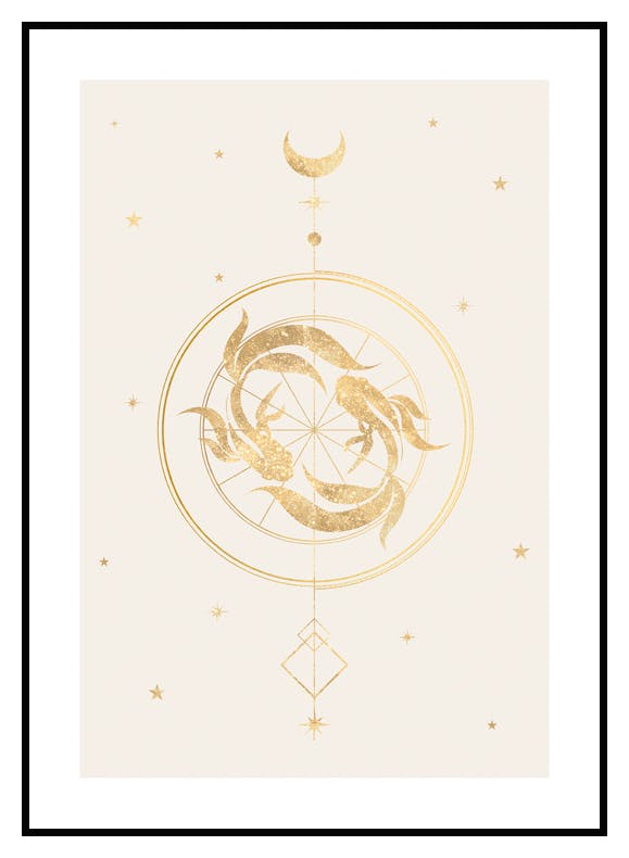 Plakat Ryby Horoskop (50x70 cm) - Poster Store