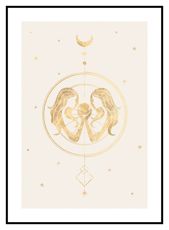 Tvillingarna Stjärntecken Poster (21x30 cm) - Poster Store