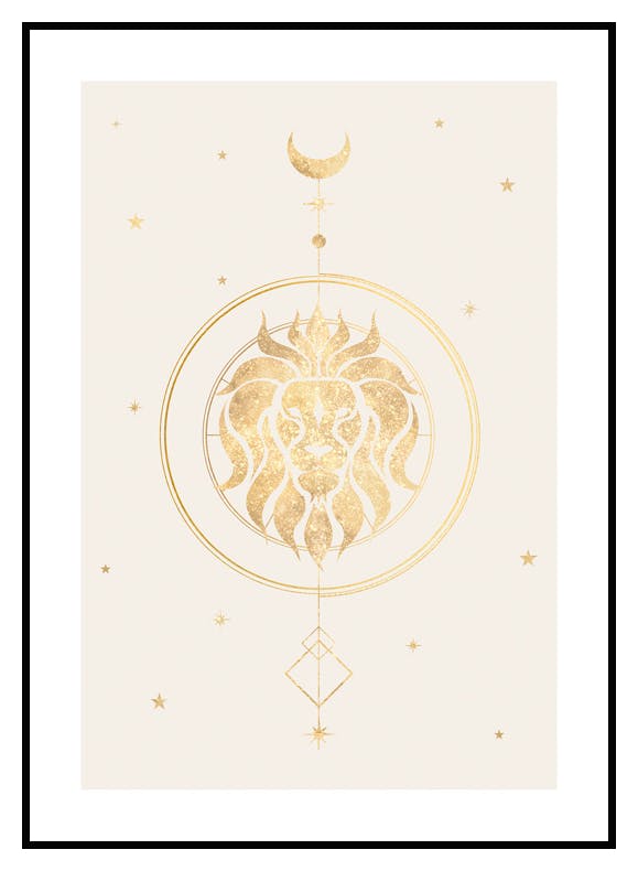 Lejonet Stjärntecken Poster (50x70 cm) - Poster Store