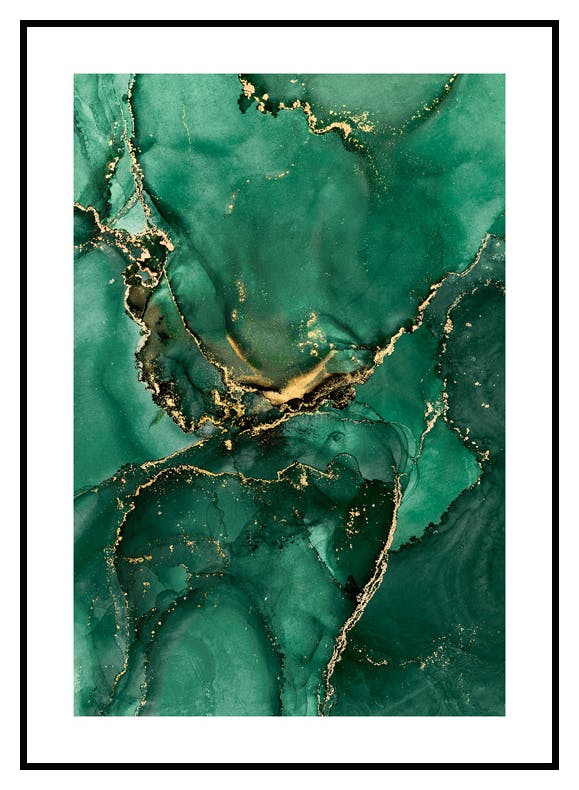 Plakat Zielony Marmur No2 (21x30 cm) - Poster Store