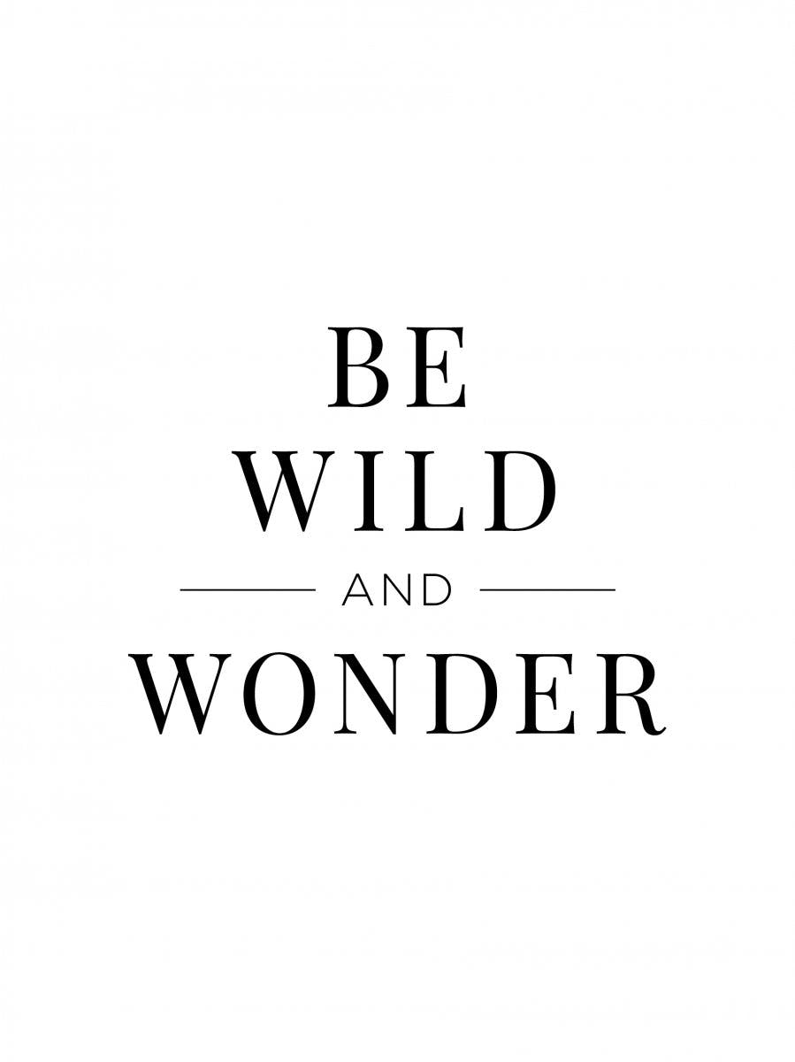 Be Wild and Wonder Plakát 0