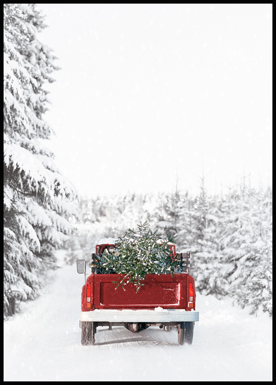 Eventyrer Effektivt hverdagskost Køre Hjem til Jul Plakat - Vinter plakat