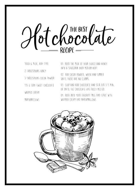 Ricetta Cioccolata Calda Poster (21x30 cm) - Poster Store