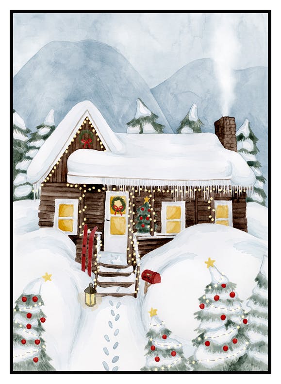 Vinter i Skogen Poster (30x40 cm) - Poster Store