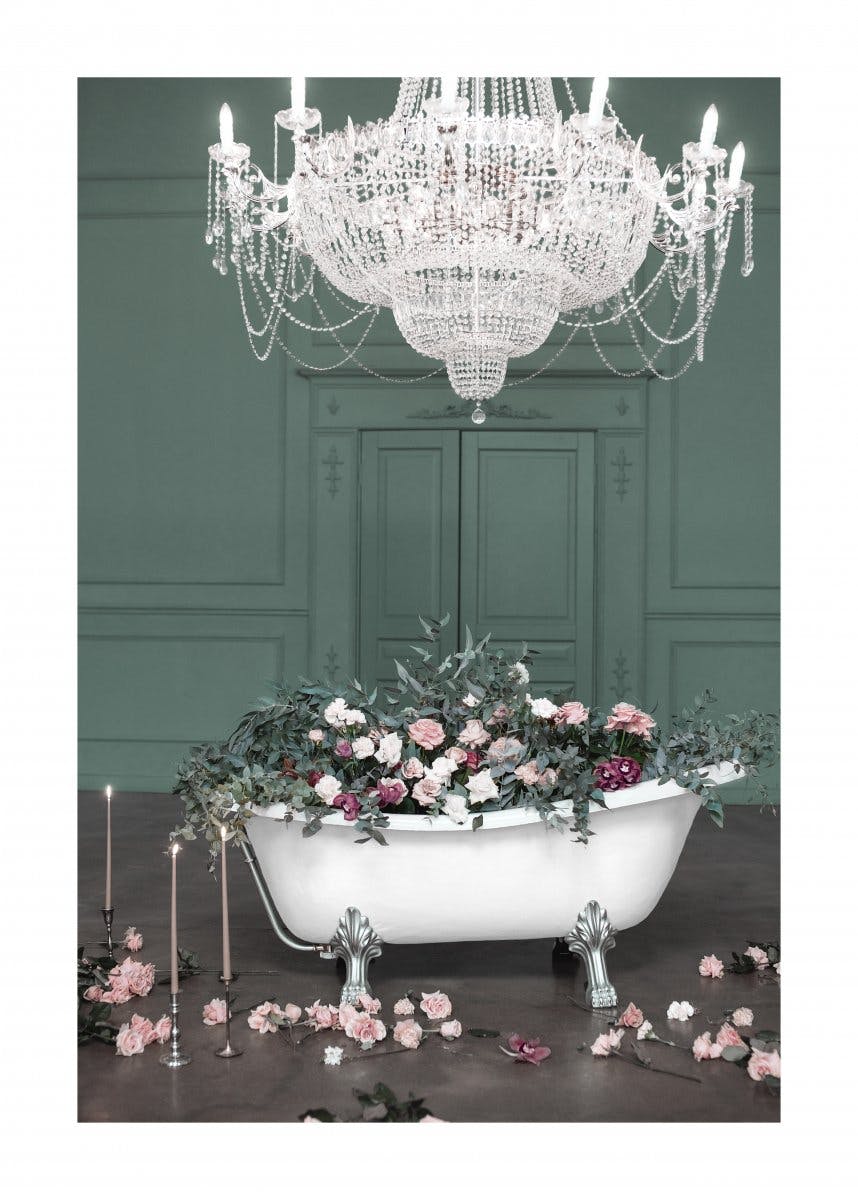 Bath with Roses Poster 0