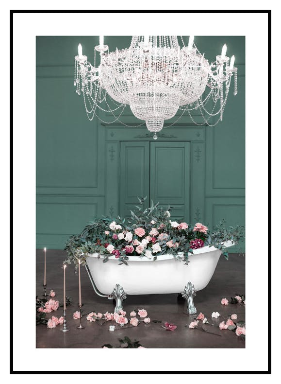 Bath with Roses Poster (21x30 cm) - Poster Store
