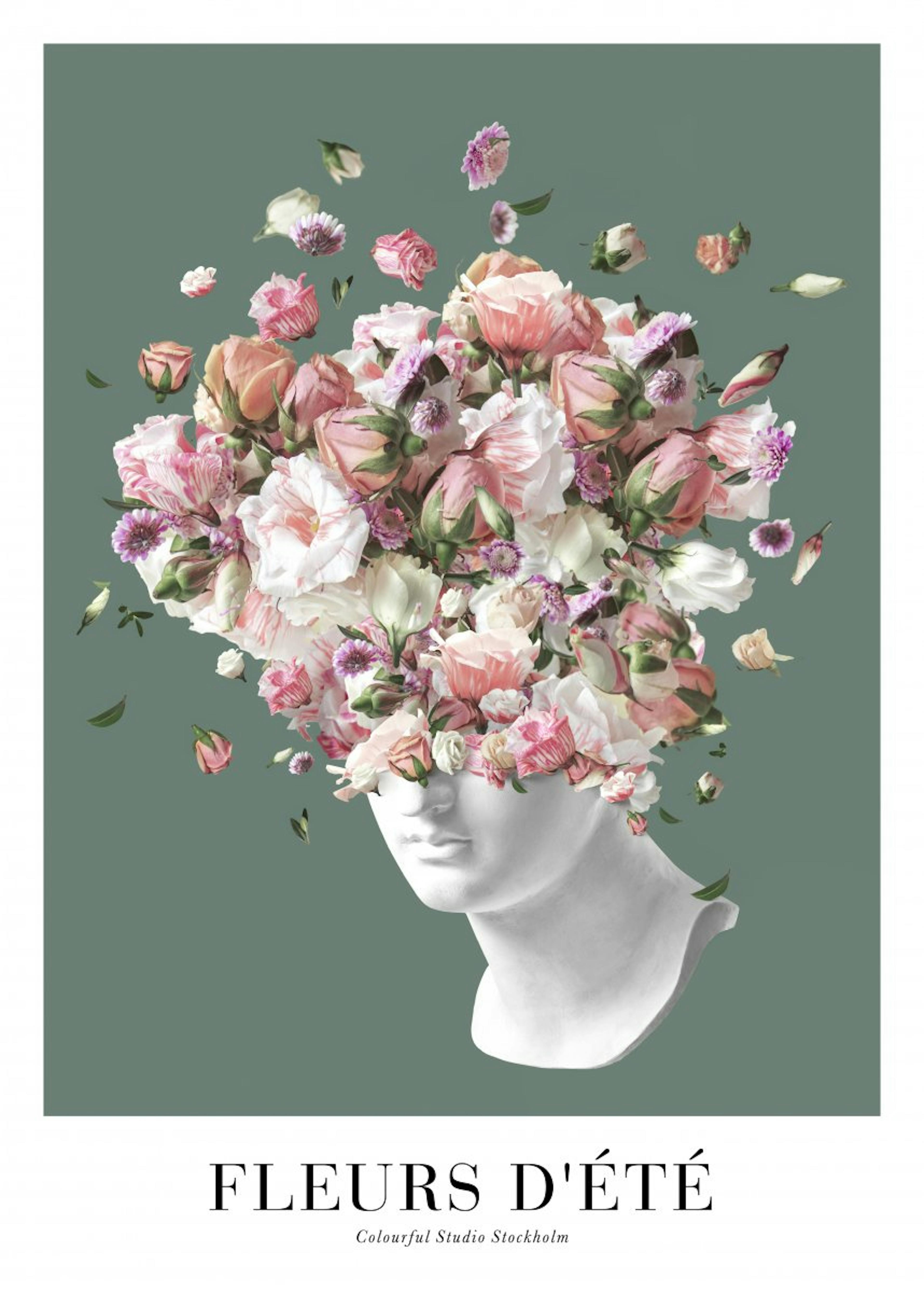 Plakat Posąg Z Kwiatami No2 0