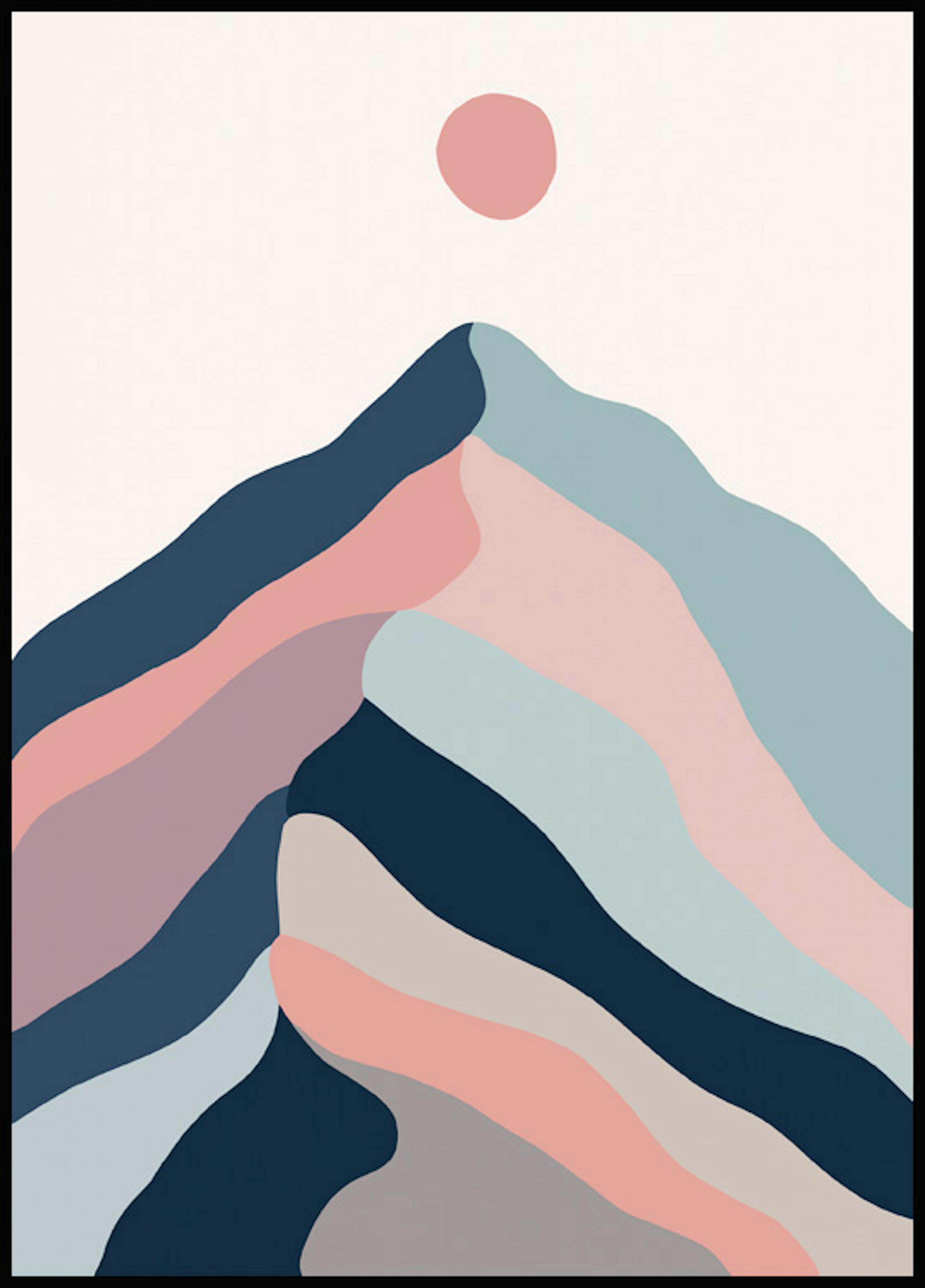 Grafische Berg Poster 0