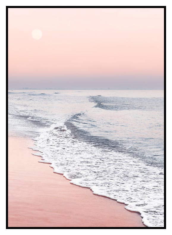 Plakat Różowy Brzeg (21x30 cm) - Poster Store