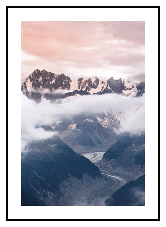 Plakat Zachód Nad Mont Blanc (50x70 cm) - Poster Store