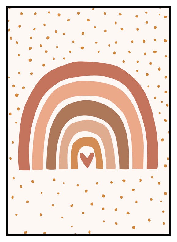 Herzregenbogen Poster (21x30 cm) - Poster Store